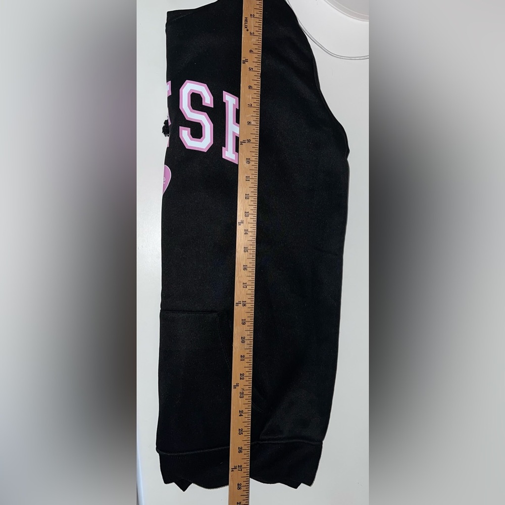 Fresh Dark Gray Hoodie with Pink FRESH and HEART Accent  XL - Picture 5 of 6